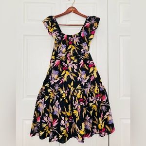 Floral Black Maxi dress Sz S